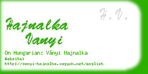 hajnalka vanyi business card